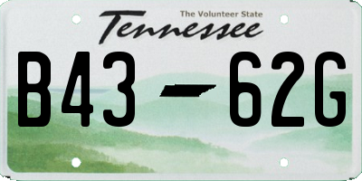 TN license plate B4362G