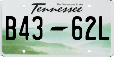 TN license plate B4362L