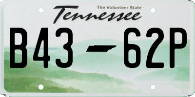 TN license plate B4362P