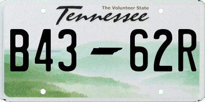 TN license plate B4362R