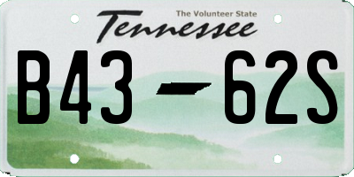 TN license plate B4362S