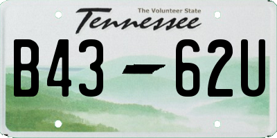 TN license plate B4362U