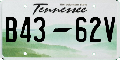 TN license plate B4362V