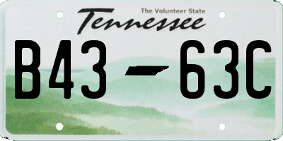 TN license plate B4363C