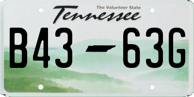 TN license plate B4363G