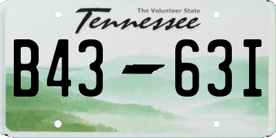 TN license plate B4363I