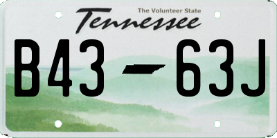 TN license plate B4363J