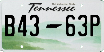 TN license plate B4363P