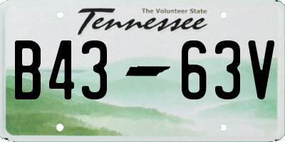 TN license plate B4363V