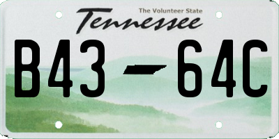 TN license plate B4364C