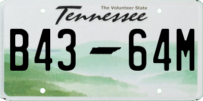 TN license plate B4364M