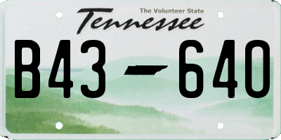 TN license plate B4364O