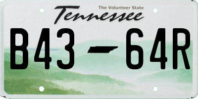 TN license plate B4364R