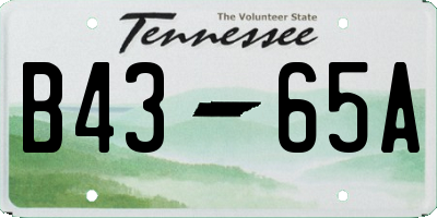TN license plate B4365A