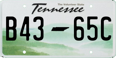 TN license plate B4365C