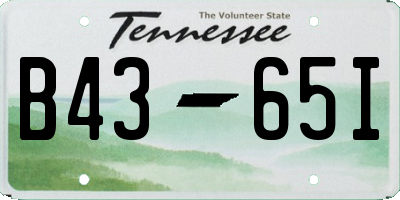 TN license plate B4365I