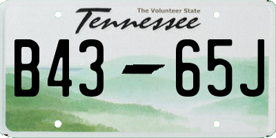 TN license plate B4365J