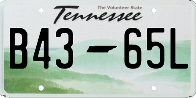 TN license plate B4365L