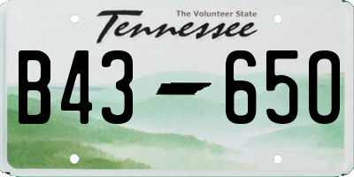 TN license plate B4365O