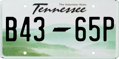 TN license plate B4365P