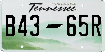 TN license plate B4365R