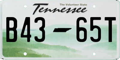 TN license plate B4365T