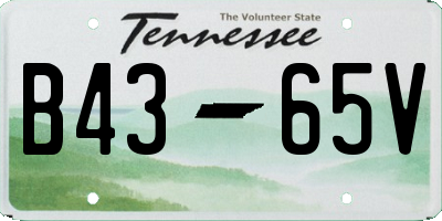 TN license plate B4365V