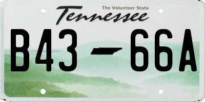 TN license plate B4366A