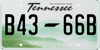 TN license plate B4366B