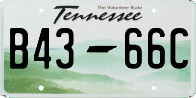 TN license plate B4366C