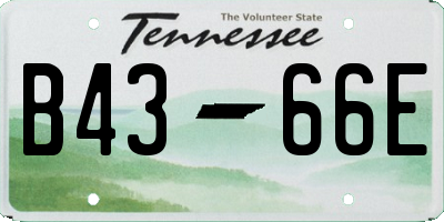 TN license plate B4366E