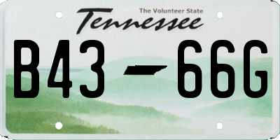 TN license plate B4366G