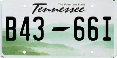 TN license plate B4366I