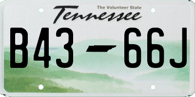 TN license plate B4366J