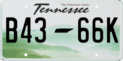 TN license plate B4366K