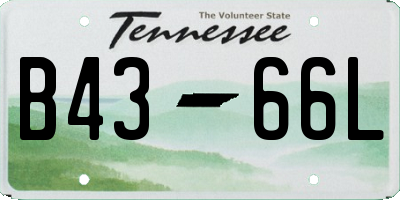 TN license plate B4366L