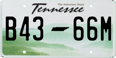 TN license plate B4366M