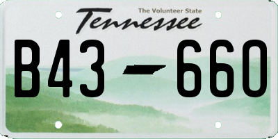 TN license plate B4366O