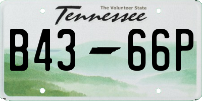 TN license plate B4366P