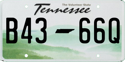 TN license plate B4366Q