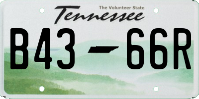 TN license plate B4366R