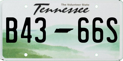TN license plate B4366S