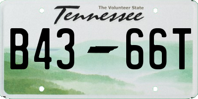 TN license plate B4366T
