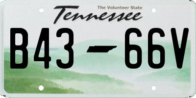 TN license plate B4366V