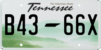 TN license plate B4366X