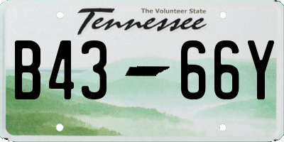 TN license plate B4366Y