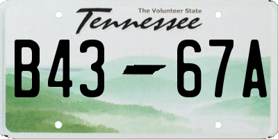 TN license plate B4367A