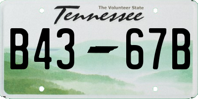 TN license plate B4367B