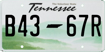 TN license plate B4367R