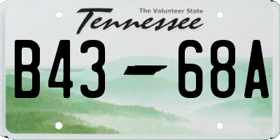 TN license plate B4368A